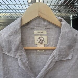 Panama Jack Tan 100% Linen Short Sleeve shirt Men’s Medium